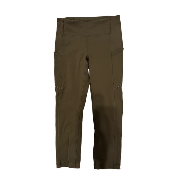lululemon athletica Pants - Lululemon Olive Green Speed Up Crop 21 Size 4